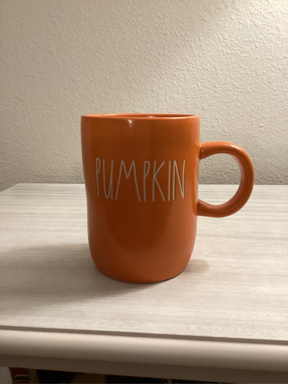 Rae Dunn Orange 'PUMPKIN' Ceramic Mug